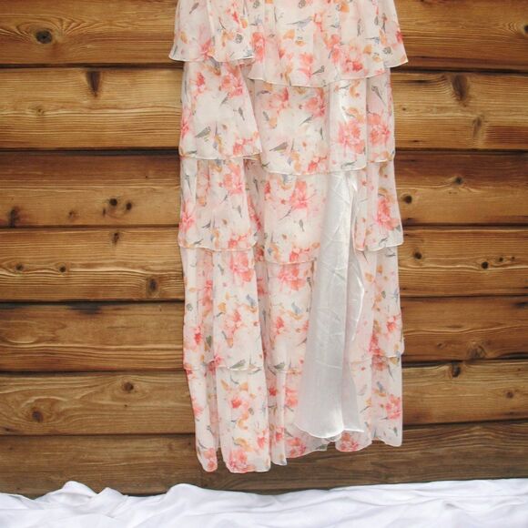 Mac Duggal 55810 Womens Floral Ruffle One Shoulder Gown Dress - Picture 7 of 16